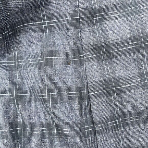 Oak Hill Blazer Sport Coat Mens 4XL 58/60R Blue Windowpane 2 Button Notch Lapel - Picture 6 of 16